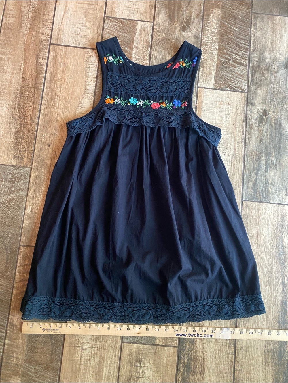 Double D Ranch Navy Embroidered Tank - Picture 8 of 9